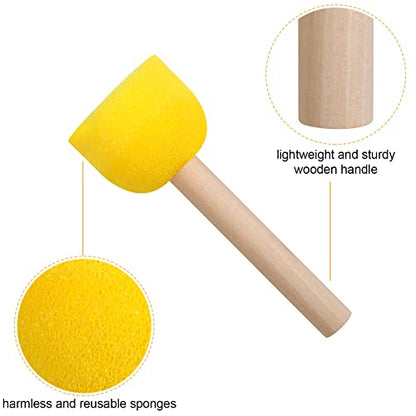 30 Pcs Round Sponges Brush Set, Round Sponge Brushes for Painting, Paint Sponges for Acrylic, Painting Tools for Kids Arts and Crafts (4 Sizes) (Pack of 3) - size: 30 PCS (Pack of 3)
