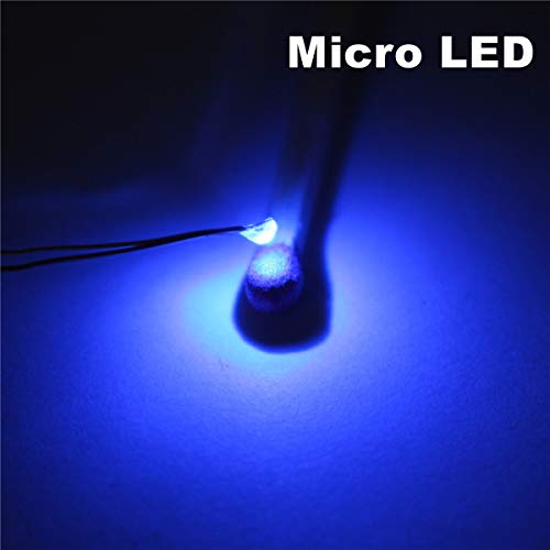 25pcs Pre-soldered Micro pico Litz Wired Leads Blue SMD Led 0603 + Muti-Resistor - color: (3)Blue, size: 25pcs