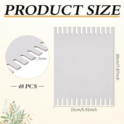 FINGERINSPIRE 48PCS Cardboard Weaving Loom Kit 5.9x7.87inch Gray Paper Weaving Board with Gears Portable Craft Loom for Beginner Knitting Sewing Crochet Travel Tapestry Making DIY Projects - size: 48PCS 5.9x7.87inch