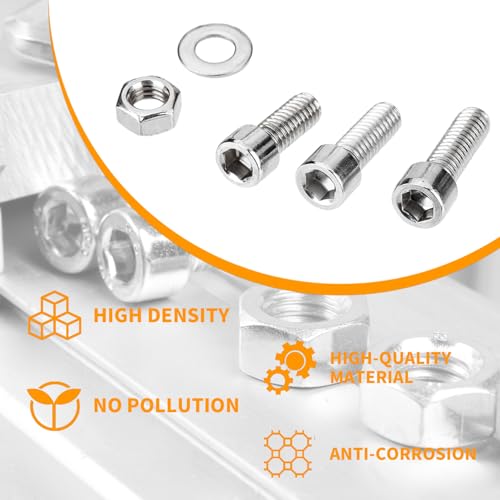 360 Pcs M6 Screws and Nuts, Hex Socket Head Cap Screws Nuts and Bolts Washers Kit, Stainless Steel Bolts and Nuts Kit, Metric Assorted Machine Screws Assortment Kit, Fully Threaded Bolt and - size: M6