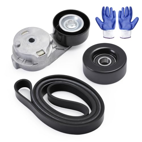 Belt Tensioner Idler Pulley Serpentine Belt Kit #38178 - size: for Bravada/Rainier 2002-2009