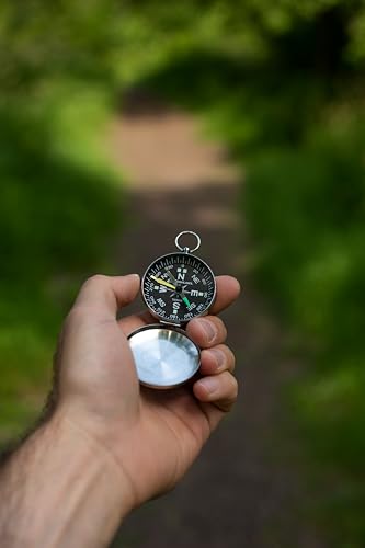 Coghlan's Compass – for Hiking, Camping, Survival & Orienteering – Map, Deluxe Map, Lensatic, Liquid-Filled, Pocket, Wrist, Trail, Carabiner, Pin-On & LED Navigation Tools - size: Pocket Compass – 7.75"
