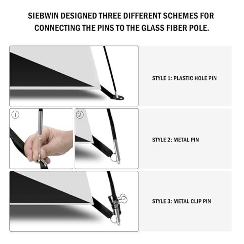 Siebwin 10x6x6.5ft Spray Paint Tent, Mesh Screen & Windproof Hooks, White - color: White, size: 10 ft x 6 ft x 6.5 ft