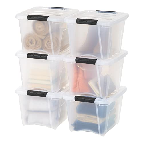 IRIS USA 6-Pack 19 Quart Storage Bins with Lids, Clear - size: 19 Qt, style: 6 Pack