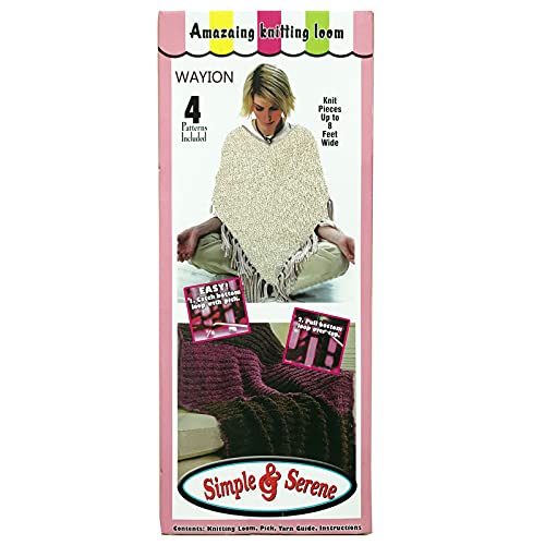 WAYION 55" Afphgan Serenity Loom Knitting Board Weave Loom Kit with Step by Step Instructions Great for The Experienced Loom Knitter(Blue/Pink) (Pink) - color: Pink