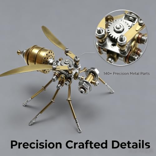3D Metal Puzzle Steampunk Vespa Mechanical Model DIY Assembly for Adults 140+ PCS 2-3 Hours Build Desk Decor Christmas Birthday Gift for Men Father (Vespa) - style: Vespa