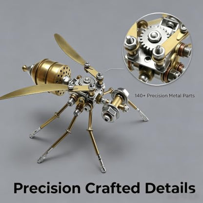 3D Metal Puzzle Steampunk Vespa Mechanical Model DIY Assembly for Adults 140+ PCS 2-3 Hours Build Desk Decor Christmas Birthday Gift for Men Father (Vespa) - style: Vespa