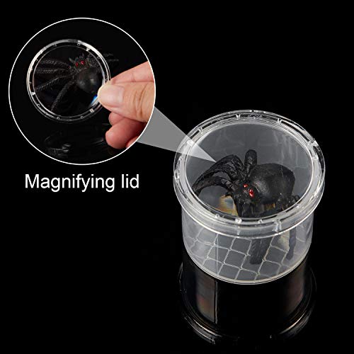 Thyle 60 Pieces Bug Viewer Bug Cage Catcher Magnifying Insect Box Bug Magnifier Container Bug Catcher Cage Nature Jar Bulk for Science Class Exploration Backyard Tools Outdoor