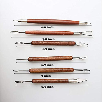 S & E TEACHER'S EDITION 6 Pcs Pottery & Clay Sculpting Tools - size: 6 PCS