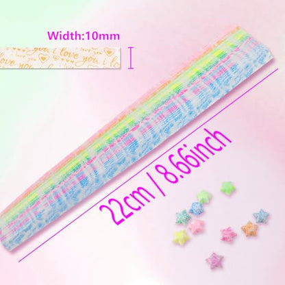 Jtnohx Luminous Origami Star Paper Strips Luminous Origami Love 630 Sheets - color: love