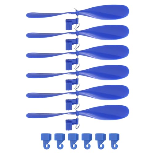 MECCANIXITY Plastic Propeller, Propeller Props Blade Helicopter Kit 5" Fold Resistant with Hooks for STEM Activities Powered Airplanes DIY Science(Blue, Pack of 6) - color: Blue, size: 5"