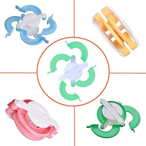 RRigo Weaving Loom Kit, 8pcs Frame Looms with 4 pom pom Maker, Knitting Wool, Round/Square Knitting Looms Craft Kit Multi Color (Instructions Included)