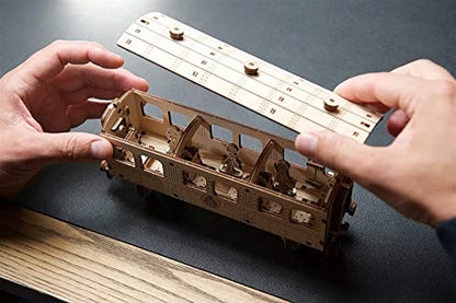 UGEARS Harry Potter Hogwarts Express 3D Puzzles for Adults to Build - Model Kits for Building Model Train Set - 3D Wooden Puzzle Includes Train, Tracks, Tender, Carriage and 3 Figurines