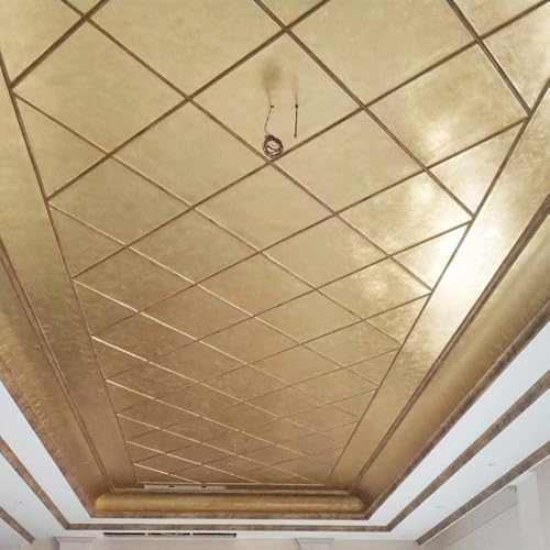 KINNO Gold Leaf Sheets for Art 300Pcs Antique Gold Foil, 3.15" x 3.35" - color: 300 Sheets Antique Gold