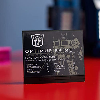 LEGO Icons Optimus Prime 10302 Transformers Figure Set, Collectible Transforming 2-in-1 Robot and Truck Model Building Kit for Adults, Perfect for Display or Play - style: Standard Packaging