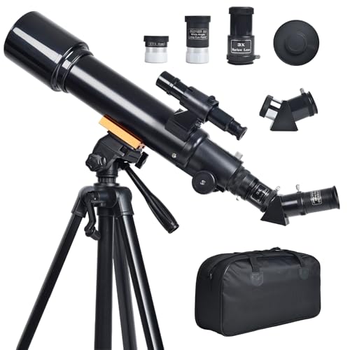 Telescope for Beginners : 70mm / 500mm Refractor (150X HD) Easy Set Up
