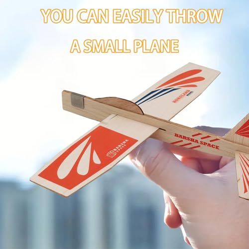 Balsa Wood Airplane Toys Set | Wooden Airplane Kits | 4 Balsa Wood Glider Planes, Model Toy Airplane Kits | Classic Toys for Children