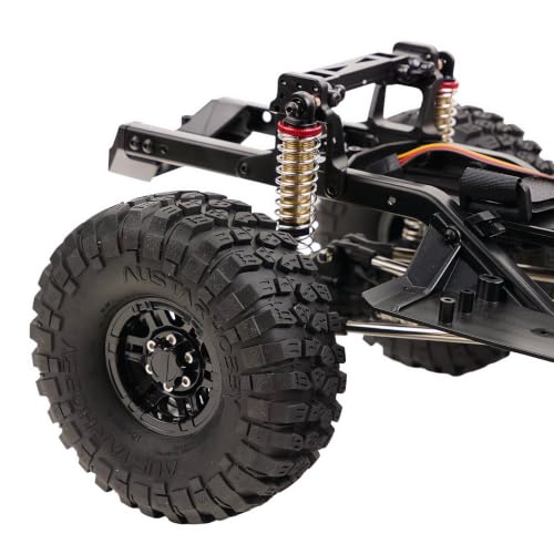 1/10 RC Crawler 313mm Chassis Kit, DIY Rolling Frame Assembly with 2-Speed Gearbox, 35T 550 Motor, Axles and Links for RC Crawler Build (with Wheels)