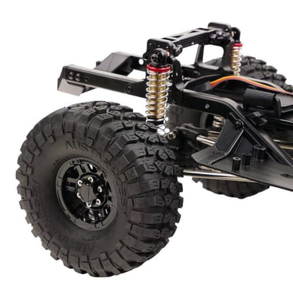 1/10 RC Crawler 313mm Chassis Kit, DIY Rolling Frame Assembly with 2-Speed Gearbox, 35T 550 Motor, Axles and Links for RC Crawler Build (with Wheels)