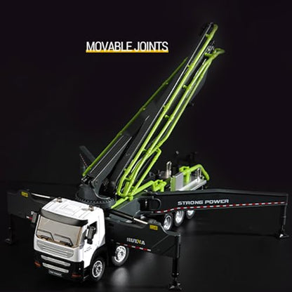 Concrete Pump Truck Construction Vehicles Toys,1:50 Scale Diecast Site Concrete Pump Truck, Toy Trucks for Kids (Green) - color: Concrete Pump Gray