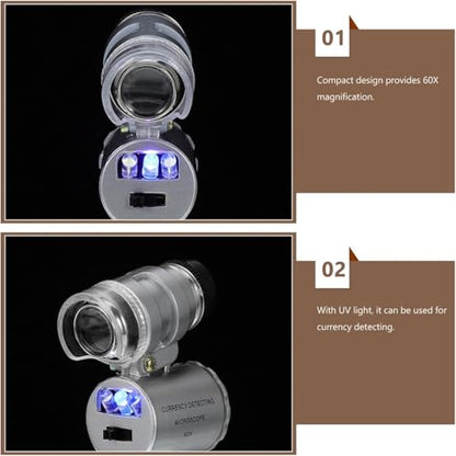 Diamond Tester＋60X Mini LED Magnifying,High Accuracy Jewelry Diamond Tester Tool,Environmental Protection 9V Battery,Professional Diamond Selector for Novice&Expert,Thermal Conductivity Meter - color: Diamond Tester+60X Loupe
