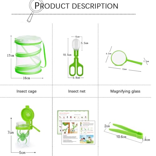 Live Caterpillar to Butterfly Kit - 7pcs Butterfly Habitat,Butterfly cage,Caterpillars for Butterflies Kit 7 Pieces,Insect Mesh Cage