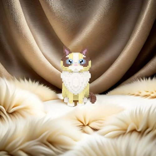 Larcele 1160 Pcs Ragdoll Cat Pet Micro Building Blocks Gift Kids 8+ KLJM-05 - style: Ragdoll