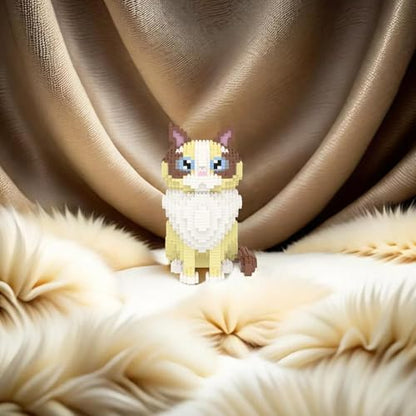 Larcele 1160 Pcs Ragdoll Cat Pet Micro Building Blocks Gift Kids 8+ KLJM-05 - style: Ragdoll