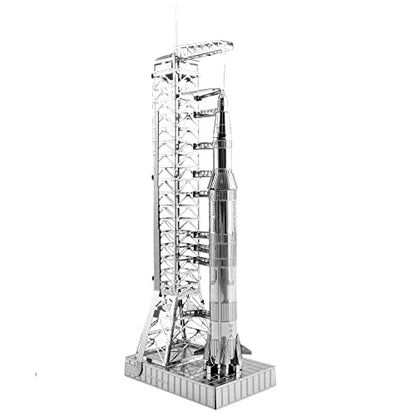 Fascinations Metal Earth Apollo Saturn V with Gantry 3D Metal Model Kit - style: Retro