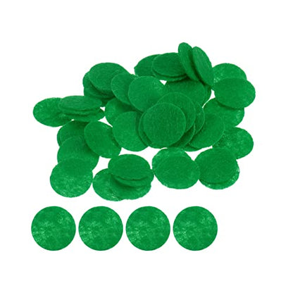 HARFINGTON 100pcs Round Felt Circles, 15mm 5/8" Pre Cut Felt Craft Pads Non-Woven Mini Felt Fabric Circles for DIY Sewing Handcraft Cut Projects Craft Finishing, Green - color: Green, size: 15mm