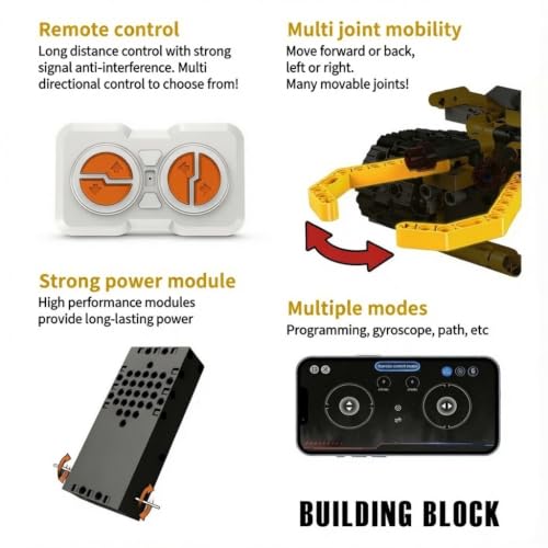 5-in-1 STEM Robot Building Toy RC and Programmable App Control. Drag-and-Drop Visual Coding Language. Engineering Set. Gifts for Kid Boys Girls Ages 5 6 7 8 9 10 11 12 13