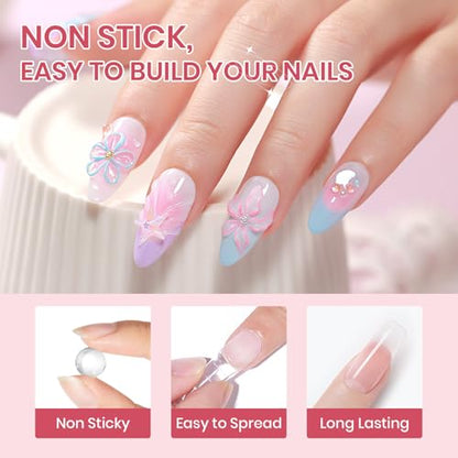3D Sculpting Gel for Nail Art 3d Gel Nail Art Non Stick Hand - color: Clear, White, Pink, Pearl White