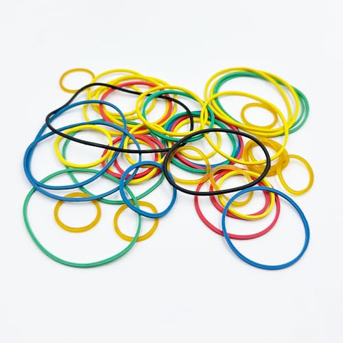 70PCS Pulley Belts Engine Drive Belt Rubber Transmission Belt for RC Car Robot DIY Model Toy Accessories (70PCS Mix Color) - style: 70PCS Mix Color