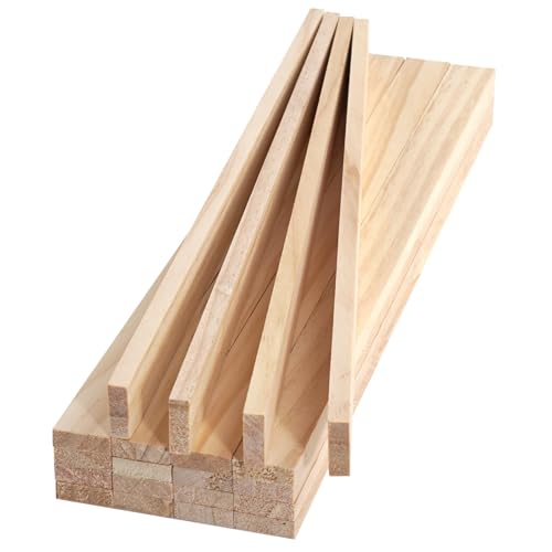 Wood Strips Slats Wooden Sticks for Crafts 1/4"x 3/4" x 12", 20 PCS Square Wooden Dowels for Crafts, Wood Trim Planks for Wall, Unfinished Pine Lumber Pieces for Crafting, Woodworking Models Making - size: 1/4x3/4x12 in-20 PCS