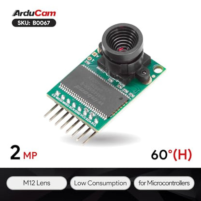 Arducam Mini Module Camera Shield with OV2640 2 Megapixels Lens Compatible with Arduino UNO Mega2560 Board and Raspberry Pi Pico (Pack of 2) - size: 2MP Manual focus (Pack of 2)