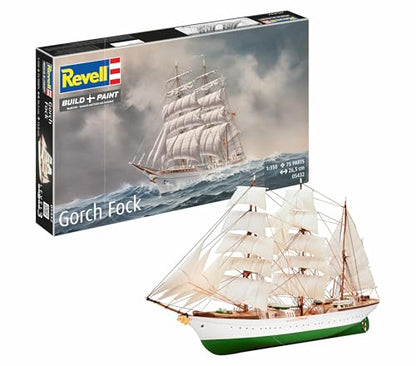 Revell RV05432 1:350 Scale, Gorch Fock, Model Kit Unpainted…