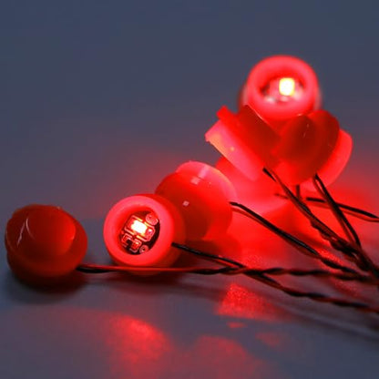 14PCS Building LED Lights 1X1 Circular Dot Compatible with LEGO(Red) - color: Red