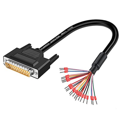 DB25 Male Solderless Breakout with 5Ft 24AWG Replacement Cable - style: Plastic Male