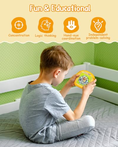 Rotating Puzzle for Toddlers Kids 3+, Travel Essentials Toys - color: Zoo Animal Squad