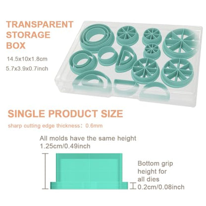 18Pcs Wheel Polymer Clay Cutters Fruit Clay Earrings Cutters Polymer Round Jewelry Cutter for Earrings Making Birthday Party DIY Supplies - color: Circular