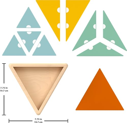 Fisher-Price Wood Montessori Triangle Puzzle Learning Activity, Ages 3+