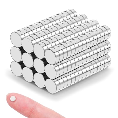 TRYMAG 180Pcs Small Strong Neodymium Magnets - color: Silver, size: 5x2mm-180Pcs