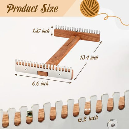 SAVINA Adjustable Tapestry Weaving Loom, 3.5 to11.8in Wooden Frame for Yarn