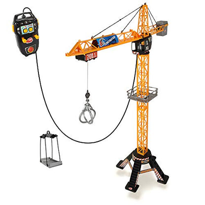 DICKIE TOYS Mighty Construction Crane with Remote Control, 48" inches and 350 Degree Rotation Trolley, for Ages 3 and up