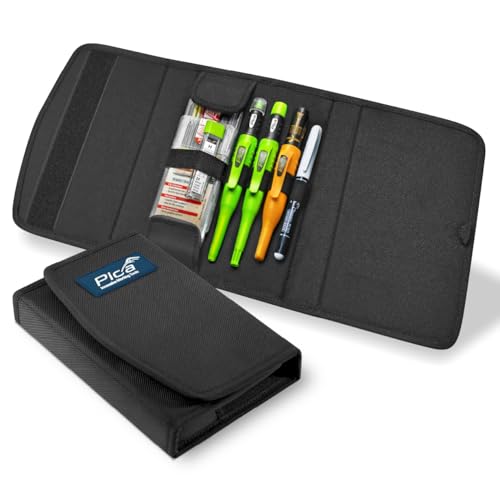 Pica Master Set 55010 I Carpenter Professional Marker Set 7 Pieces I Includes Dry Deep Hole Marker, Fine Dry & Ink I Includes Replacement Leads in Graphite H 4050, Coloured 4020, Fine Dry H 7050 I