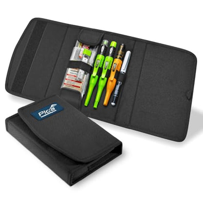 Pica Master Set 55010 I Carpenter Professional Marker Set 7 Pieces I Includes Dry Deep Hole Marker, Fine Dry & Ink I Includes Replacement Leads in Graphite H 4050, Coloured 4020, Fine Dry H 7050 I