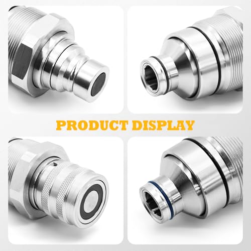 48MM Thread Hydraulic Flat Face Quick Coupler Kit 7246802 7246799