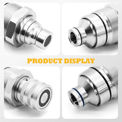 48MM Thread Hydraulic Flat Face Quick Coupler Kit 7246802 7246799