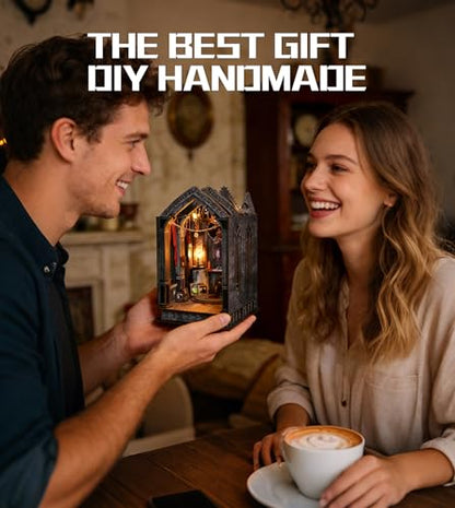 Spilay Book Nook Kit for Adults, Quite Night Prayer DIY Miniature House Kit - color: Quite Night Prayer