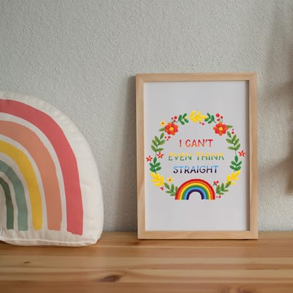 Louise Maelys LGBT Pride Embroidery Kit for Beginners Rainbow Craft - color: LGBT Flowers